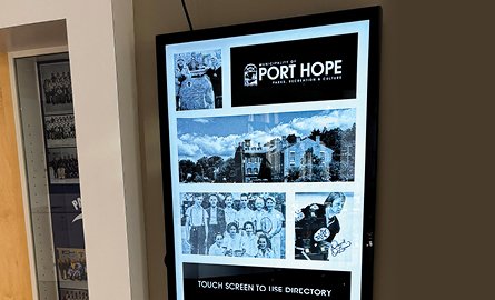 Digital sports kiosk home screen